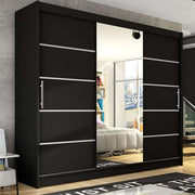 Dart VI 250cm Sliding Door Wardrobe Black 