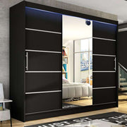 Dart VI 250cm Sliding Door Wardrobe Black 