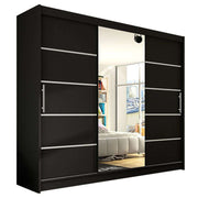 Dart VI 250cm Sliding Door Wardrobe Black 