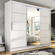 Dart VI 250cm Sliding Door Wardrobe White 