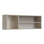 Denim Shelf in Light Walnut, Grey Fabric Effect and Cashmere 