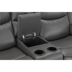 Gray leather recliner 