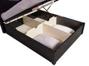 Eclipse Slate Grey High Gloss Ottoman Bed - Storage Lift Up | King 5FT 