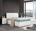 Eclipse White High Gloss Ottoman Bed - Storage Lift Up | Single 3FT 