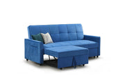 Elegance Sofabed - Plush Blue 3 Seater 