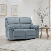 Elio Grey Fabric 2 Seater Manual Recliner Sofa