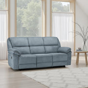 Elio Grey Fabric 3 Seater Manual Recliner Sofa