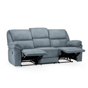 Elio Grey Fabric 3 Seater Manual Recliner Sofa