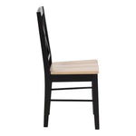 Elvira Dining Chair in Black and Oak Set of 2 