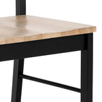 Elvira Dining Chair in Black and Oak Set of 2 