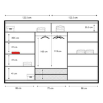 Erving 250cm Sliding Door Wardrobe White 