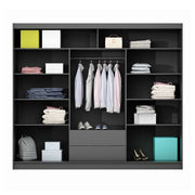 Erving 250cm Sliding Door Wardrobe White 