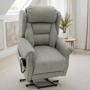 Fairmont Beige Fabric Rise Recliner Armchair