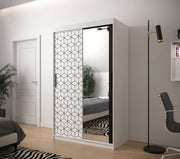 Farah 120cm Sliding Door Wardrobe White 