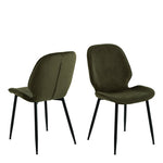 Femke Dining Chair in Olive Green Set of 4 