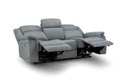 Florida Electric Recliner Sofa - Grey 3 Seater 