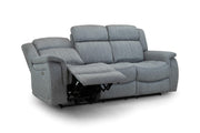 Florida Electric Recliner Sofa - Grey 3 Seater 