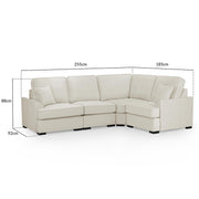 Funk Beige Fabric Corner Sofa - LHF