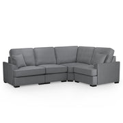 Funk Grey Fabric Corner Sofa - LHF