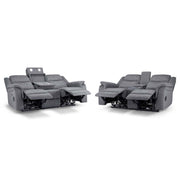 Galaxy Tech Grey Fabric 3+2 Seater Sofa Set