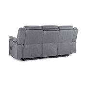 Galaxy Tech Grey Fabric 3 Seater Sofa