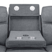 Galaxy Tech Grey Fabric 3 Seater Sofa