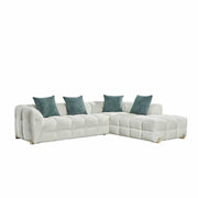 Genoa Beige Fabric Corner Sofa - RHF