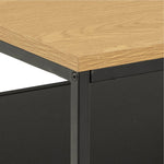 Gila Square Coffee Table with Open Shelf in Oak & Black 