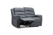 Grayson Manual Recliner Sofa - Grey 2 Seater 