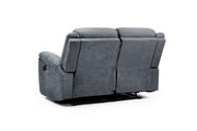 Grayson Manual Recliner Sofa - Grey 2 Seater 