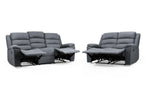 Grayson Manual Recliner Sofa - Grey 3+2 Set 