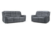 Grayson Manual Recliner Sofa - Grey 3+2 Set 