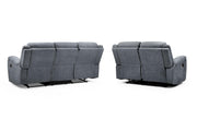 Grayson Manual Recliner Sofa - Grey 3+2 Set 
