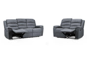Grayson Manual Recliner Sofa - Grey 3+2 Set 