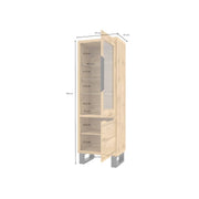 Halle 05 Tall Display Cabinet 84cm