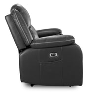 Harald Black Faux Leather 3+2 Seater Electric Recliner Sofa Set