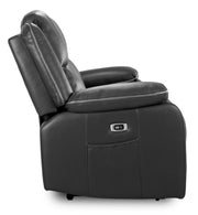 Harald Black Faux Leather 3 Seater Electric Recliner Sofa