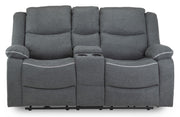 Harald Graphite Fabric 2 Seater Electric Recliner Sofa