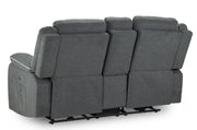 Harald Graphite Fabric 2 Seater Electric Recliner Sofa