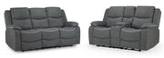 Harald Graphite Fabric 3+2 Seater Electric Recliner Sofa Set