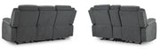 Harald Graphite Fabric 3+2 Seater Electric Recliner Sofa Set