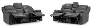 Harald Grey Faux Leather 3+2 Seater Electric Recliner Sofa Set