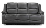 Harald Grey Faux Leather 3 Seater Electric Recliner Sofa