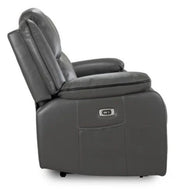 Harald Grey Faux Leather 3 Seater Electric Recliner Sofa