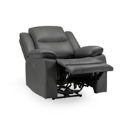 Harald Grey Faux Leather Electric Recliner Armchair