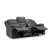 Colorado Electric Recliner Sofa | Leather Grey 3 Seater | 192 CM