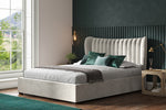 Harcourt Lt Grey Velvet Super King Size Bed 