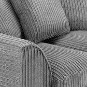 Harley Jumbo Grey 3 Seater Sofa