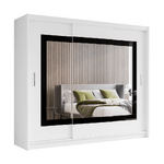 Hazel 250cm Sliding Door Wardrobe Grey Glass 