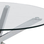 Heaven Round Coffee Table with Glass Top and Chrome Legs 